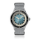 1956 Marine Automatic, Steel / Blue Fade featuring a vintage-inspired blue fade dial, stainless steel case, and woven grey strap by AV86.