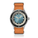1956 Marine Automatic, Steel / Blue Fade with orange fabric strap, vintage-inspired design, and Scandinavian craftsmanship by AV86