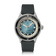 1956 Marine Automatic, Steel / Blue Fade featuring a vintage-inspired blue fade dial and black leather strap by AV86 luxury timepiece