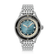 1956 Marine Automatic, Steel / Blue Fade vintage-inspired watch by AV86 with stainless steel bracelet and blue fade dial design