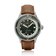 1956 Marine Automatic, Steel / Green by AV86 featuring a green dial, steel case, and brown leather strap with vintage-inspired design.