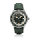 1956 Marine Automatic, Steel / Green vintage-inspired watch by AV86 with green leather strap and steel case design
