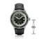1956 Marine Automatic, Steel / Green by AV86 featuring a green dial, steel case, and black leather strap with vintage-inspired design.