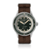 1956 Marine Automatic, Steel / Green wristwatch by AV86 with green dial, date display, and brown fabric strap in a steel case.