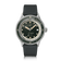1956 Marine Automatic, Steel / Green by AV86 showcasing a vintage-inspired luxury timepiece with green dial and black leather strap