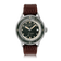1956 Marine Automatic, Steel / Green vintage-inspired watch by AV86 with green dial and brown leather strap, Danish design excellence