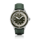1956 Marine by AV86 vintage-inspired diver watch with sapphire crystal, compass bezel, and green leather strap