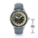 1956 Marine by AV86 vintage-inspired diver with sapphire crystal, rotating bezel, and blue leather strap with deployment clasp