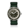 1956 Marine by AV86 vintage-inspired diver watch with sapphire crystal, compass bezel, and textured fabric strap