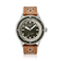1956 Marine by AV86 vintage-inspired diver with sapphire crystal, rotating bezel, and perforated brown leather strap