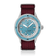 1956 Marine by AV86 vintage-inspired diver with sapphire crystal, rotating bezel, and textured burgundy fabric strap