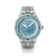 1956 Marine by AV86 vintage-inspired diver with sapphire crystal, rotating bezel, light blue dial, and stainless steel bracelet strap