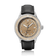 1956 Marine Automatic, Steel / Sand with black leather strap by AV86 featuring vintage-inspired beige dial and stainless steel case