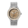 1956 Marine Automatic, Steel / Sand with mesh steel strap, vintage-inspired watch by AV86 featuring a sand-colored dial and date display