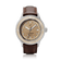 1956 Marine Automatic, Steel / Sand vintage-inspired watch by AV86 with steel case and brown leather strap