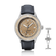 1956 Marine Automatic, Steel / Sand watch by AV86 with a sand dial, steel case, and black leather strap luxury timepiece