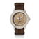 1956 Marine Automatic, Steel / Sand by AV86 with vintage-inspired design, sand-colored dial, and brown textile strap luxury timepiece.