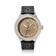 1956 Marine Automatic, Steel / Sand vintage-inspired watch with black leather strap by AV86, Danish design craftsmanship