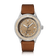 1956 Marine Automatic, Steel / Sand wristwatch by AV86 with vintage-inspired design, steel case, and brown leather strap.