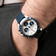 1960 Racing Chronograph by AV86 with vintage-inspired dial, sapphire crystal, chronograph function, and textured fabric strap