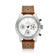 1960 Racing Chronograph by AV86 with vintage-inspired dial, sapphire crystal, tachymeter bezel, and perforated brown leather strap