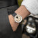 1968 Mechanical (Hand-Wound) by AV86 vintage-inspired dress watch with domed sapphire crystal, mechanical dial, and black leather strap
