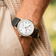 1968 Mechanical by AV86 vintage-inspired automatic watch with clean dial, sapphire crystal, and black leather strap on wrist