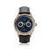1968 Moonphase by AV86 luxury moonphase watch with sapphire crystal, rose gold case, dark blue dial, and black leather strap