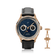 1968 Moonphase, Rose Gold / Dark Blue by AV86 luxury moonphase watch with sapphire crystal, textured dial, and leather strap