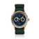 1968 Moonphase, Rose Gold / Dark Blue by AV86 luxury moonphase watch with sapphire crystal and green fabric strap
