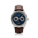 1968 Moonphase by AV86 luxury moonphase watch with sapphire crystal, blue textured dial, and brown leather strap