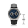1968 Moonphase by AV86 luxury moonphase watch with sapphire crystal, textured blue dial, and black leather strap