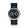 1968 Moonphase by AV86 with vintage-inspired moonphase dial, sapphire crystal, and textured blue fabric strap