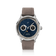 1968 Moonphase by AV86 luxury moonphase watch with sapphire crystal, textured blue dial, and taupe leather strap
