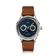 1968 Moonphase by AV86 vintage-inspired moonphase with sapphire crystal, textured dark blue dial, and brown leather strap