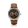 1968 Moonphase by AV86 luxury moonphase watch with sapphire crystal, textured dial, and brown leather strap