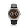 1968 Moonphase by AV86 vintage-inspired moonphase watch with sapphire crystal, textured dial, and brown leather strap