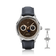 1968 Moonphase by AV86 luxury moonphase watch with sapphire crystal, textured dial, steel case, and black leather strap