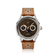 1968 Moonphase by AV86 vintage-inspired moonphase watch with sapphire crystal, steel case, and brown leather strap