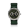 1968 Moonphase by AV86 luxury Moonphase watch with sapphire crystal, textured dial, and green fabric strap reflecting Nordic minimalism