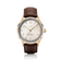 1968 Sixtyeight by AV86 vintage-inspired dress watch with sapphire crystal, gold case, and brown leather strap