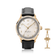 1968 Sixtyeight by AV86 vintage-inspired dress watch with sapphire crystal, gold case, minimalist dial, and black leather strap