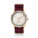 1968 Sixtyeight by AV86 vintage-inspired dress watch with refined dial, gold case, sapphire crystal, and woven fabric strap