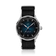 1968 Sixtyeight by AV86 vintage-inspired dress watch with sapphire crystal, sunray dial, and black textured fabric strap