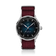 1968 Sixtyeight by AV86 vintage-inspired dress watch with sapphire crystal, blue sunray dial, and woven fabric strap