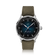 1968 Sixtyeight by AV86 vintage-inspired dress watch with sapphire crystal, blue sunray dial, and textured fabric strap