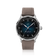 1968 Sixtyeight by AV86 vintage-inspired dress watch with sapphire crystal, blue sunray dial, and taupe leather strap