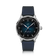 1968 Sixtyeight by AV86 vintage-inspired dress watch with sapphire crystal, sunray dial, and blue leather strap