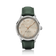 1968 Sixtyeight by AV86 vintage-inspired dress watch with sapphire crystal, polished case, champagne dial, and green leather strap