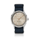 1968 Sixtyeight by AV86 vintage-inspired dress watch with sapphire crystal, subtle dial detailing, and textured fabric strap